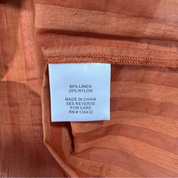 New ModCloth I’m Boxy Linen Blend Blouse Burnt Orange - Picture 4 of 7